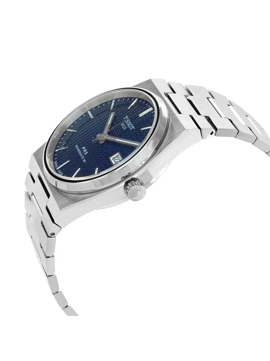 Мужские часы Tissot PRX Powermatic 80 с автоматическим механизмом и синим циферблатом T137.407.11.041.00 — изображение 2 из 3