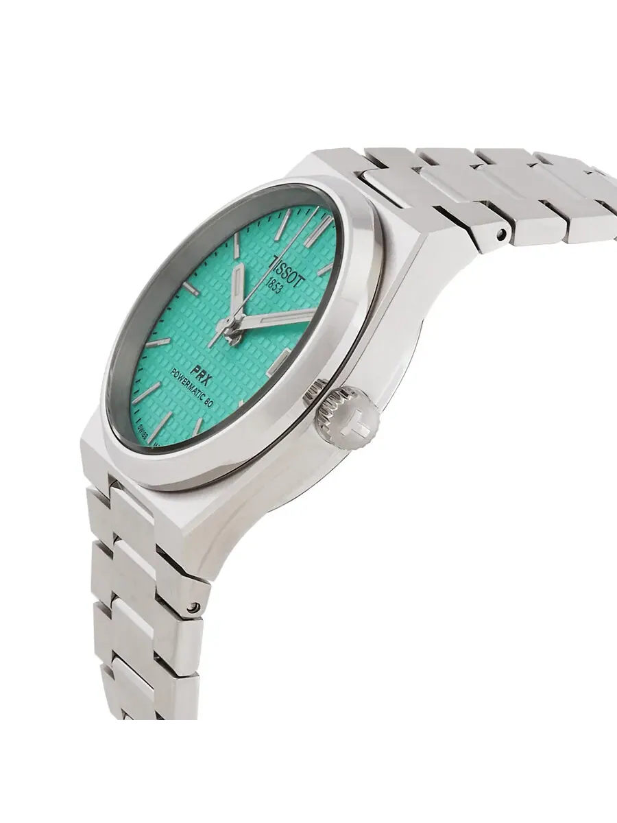 Часы Tissot T-Classic Automatic с зеленым циферблатом унисекс T1372071109101 — изображение 2 из 3, оттенок серебряный