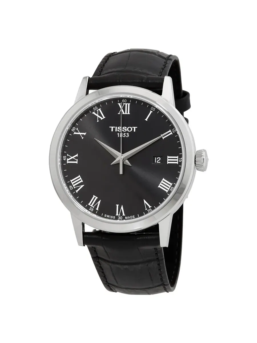Мужские часы Tissot T-Classic Quartz с черным циферблатом T129.410.16.053.00 — изображение 1 из 3, оттенок черный