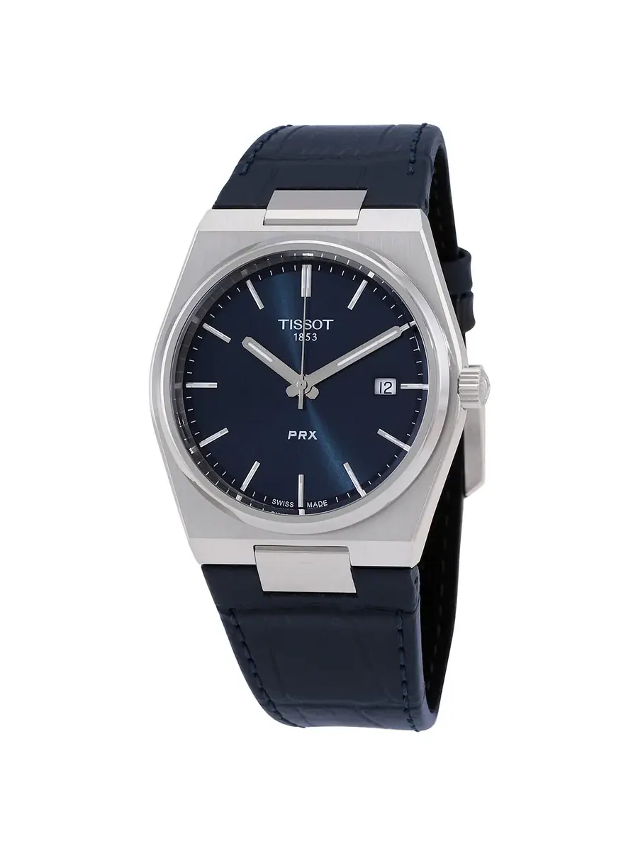 Мужские часы Tissot PRX Quartz с синим циферблатом T137.410.16.041.00 — изображение 1 из 3, оттенок серебряный