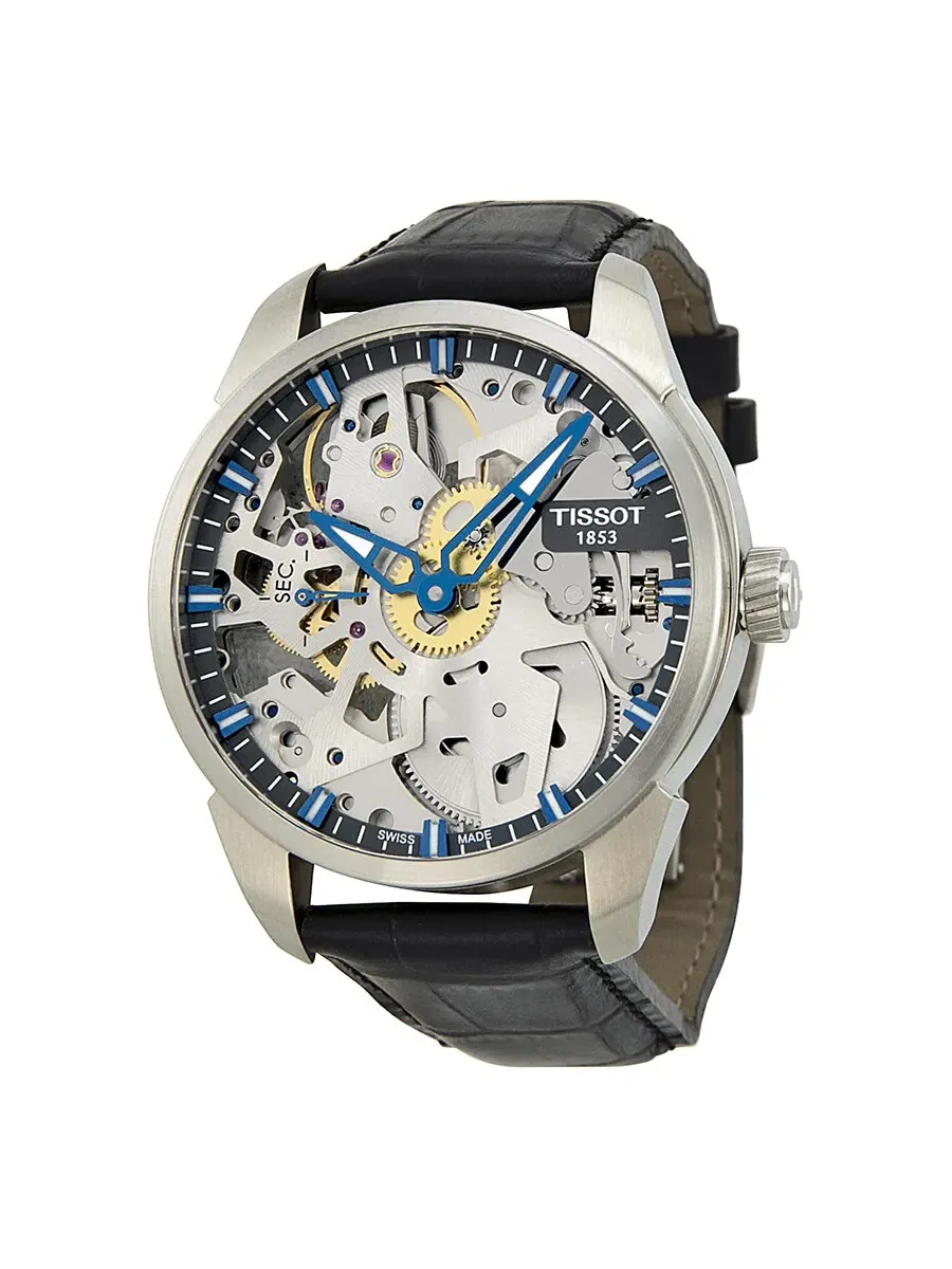 Мужские часы Tissot T-Complication Squelette T0704051641100 — изображение 1 из 4, оттенок серебряный
