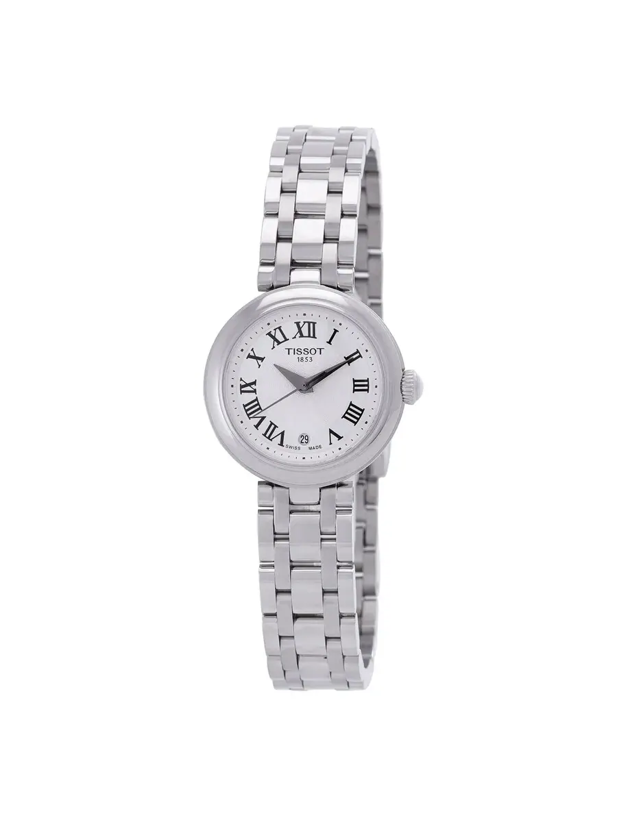 Женские часы Tissot T-Lady Quartz с белым циферблатом T126.010.11.013.00 — изображение 1 из 3, оттенок серебряный