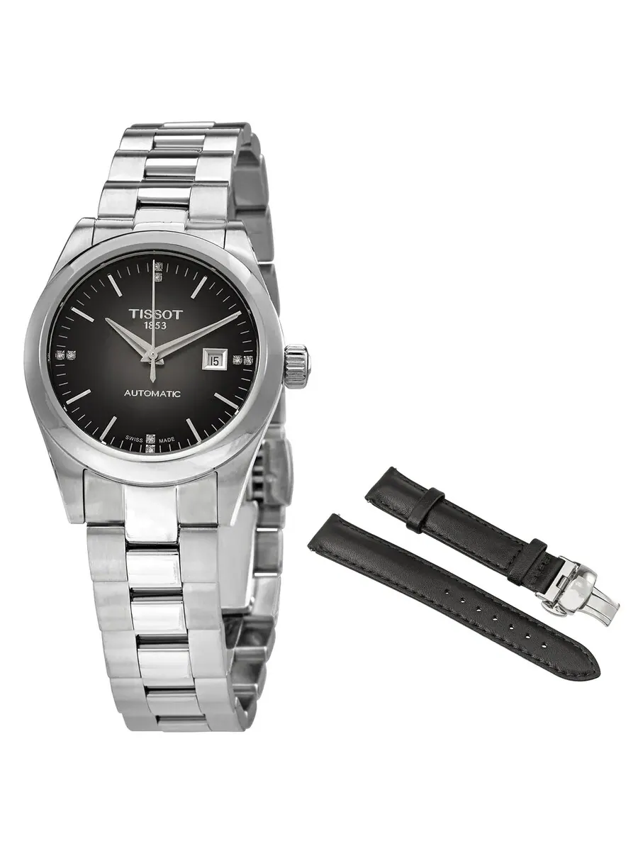 Женские часы Tissot T-My Lady Automatic с алмазами и антрацитовым циферблатом T132.007.11.066.00 — изображение 1 из 5