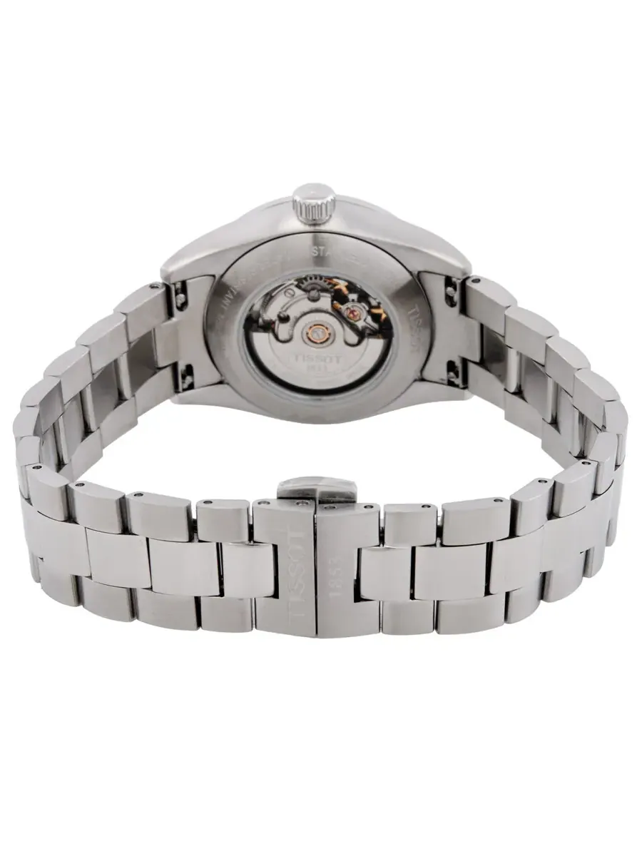 Часы Tissot T-My Lady Automatic с розовым циферблатом и бриллиантами T1320071133600 — изображение 3 из 3, оттенок серебряный
