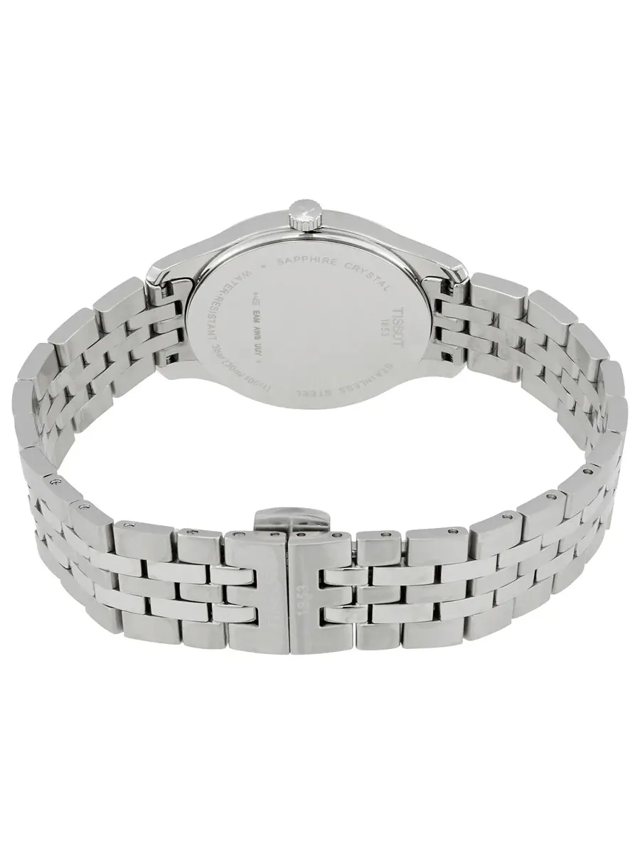Женские часы Tissot Tradition 5.5 Quartz с синим циферблатом T063.209.11.048.00 — изображение 3 из 3, оттенок серебряный