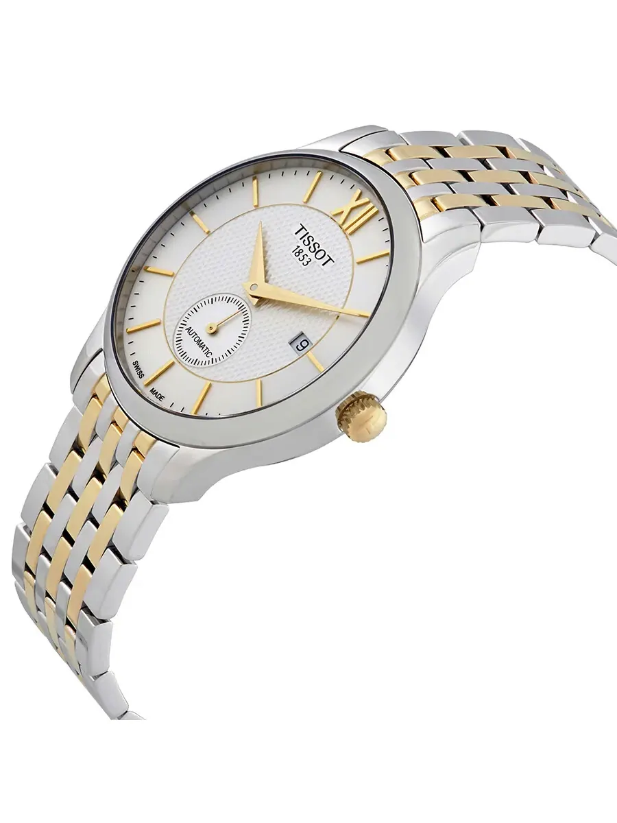 Мужские часы Tissot Tradition Automatic с серебристым циферблатом T063.428.22.038.00 — изображение 2 из 3, оттенок серебряный