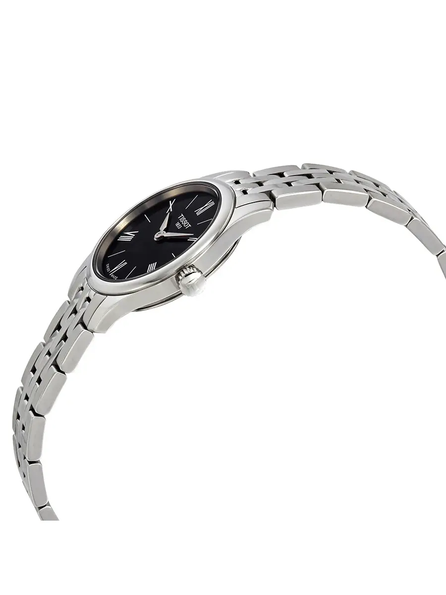 Женские часы Tissot Tradition с черным циферблатом и корпусом из нержавеющей стали T063.009.11.058.00 — изображение 2 из 3