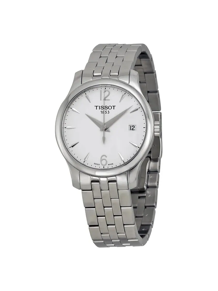 Женские часы Tissot Tradition с серебристым циферблатом T0632101103700 — изображение 1 из 4, оттенок серебряный