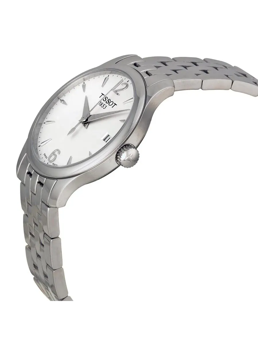Женские часы Tissot Tradition с серебристым циферблатом T0632101103700 — изображение 2 из 4, оттенок серебряный