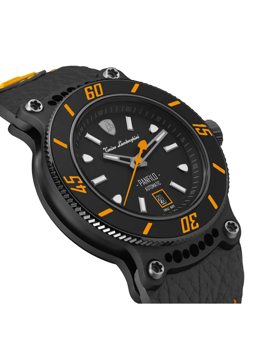 Мужские часы Tonino Lamborghini Panfilo Automatic с черным циферблатом TLF-T03-3 — изображение 3 из 4, оттенок черный