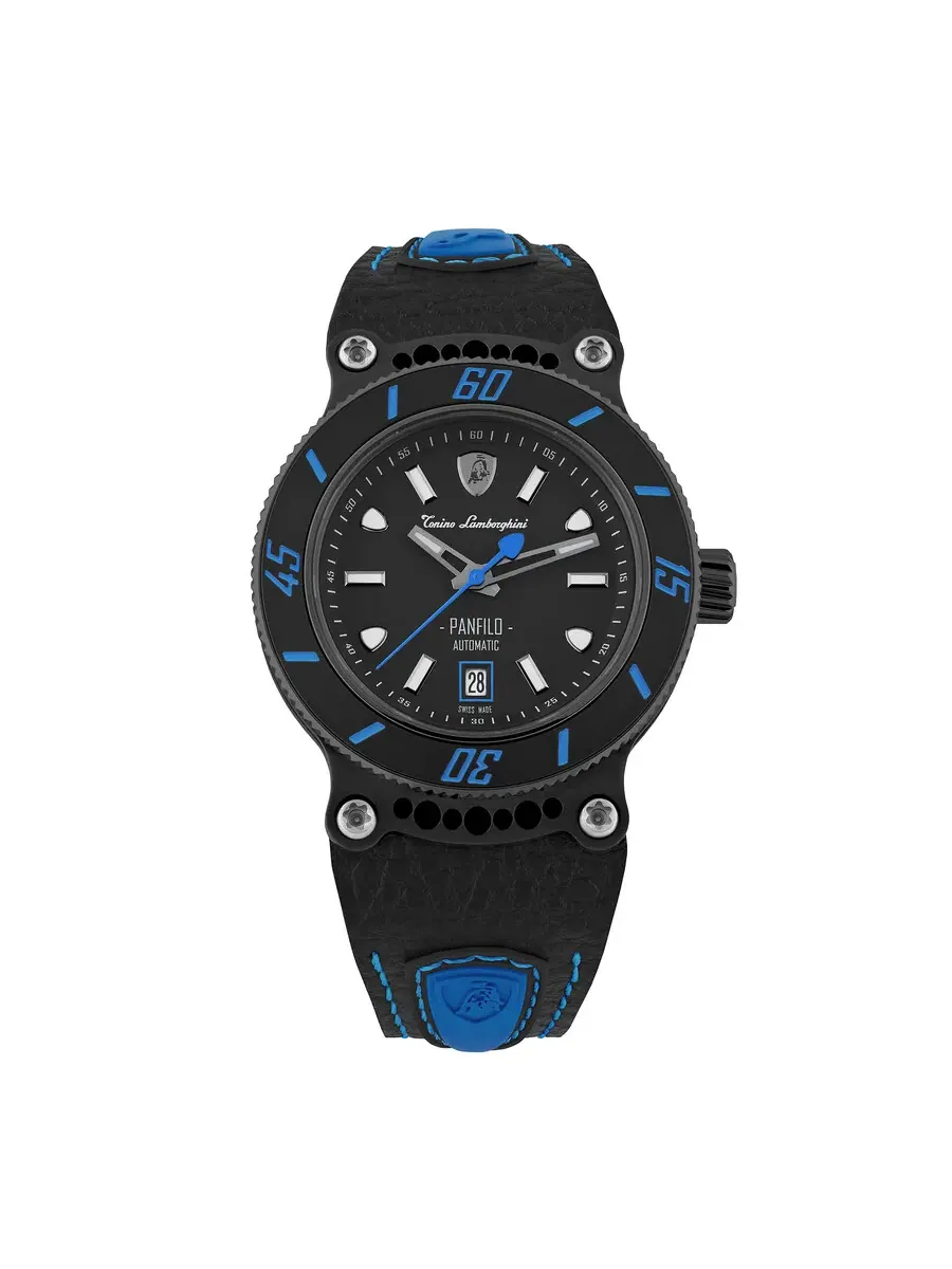 Tonino Lamborghini Panfilo Автоматические мужские часы с черным циферблатом TLF-T03-4 — черный