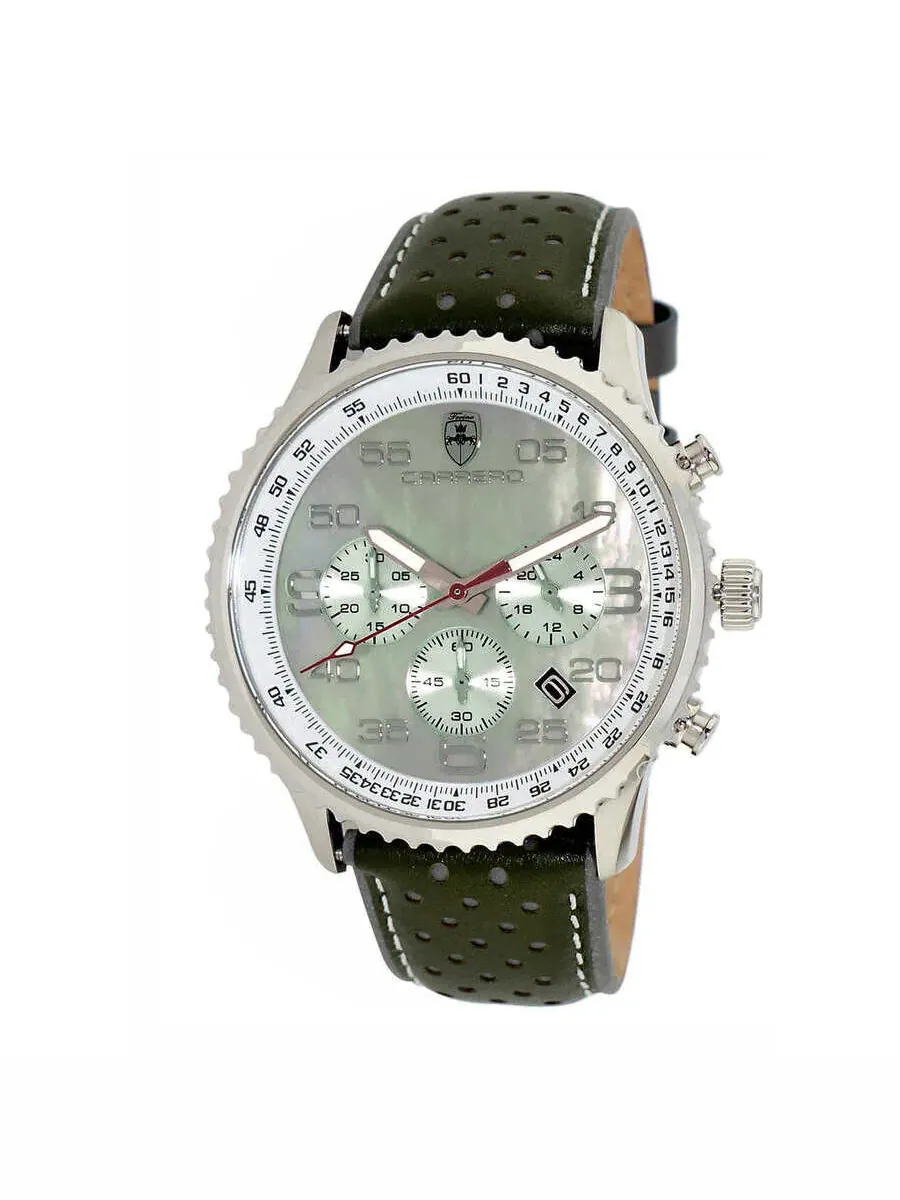 Мужские часы Torino Carrero Aureum Chronograph Quartz с коричневым циферблатом C1S7023-BN — серебристый