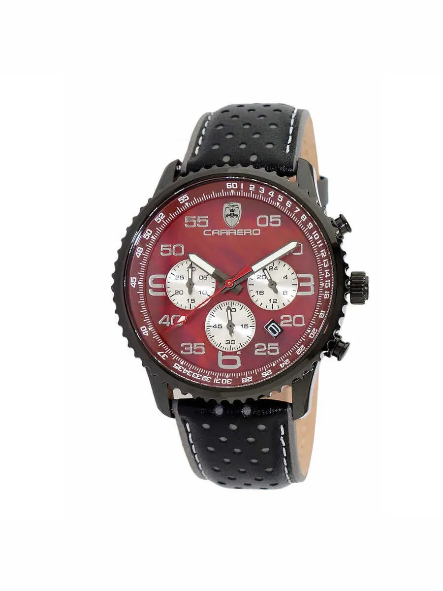 Мужские часы Torino Carrero Aureum Chronograph Tachymeter с шоколадным циферблатом C1B7023-MR — черный
