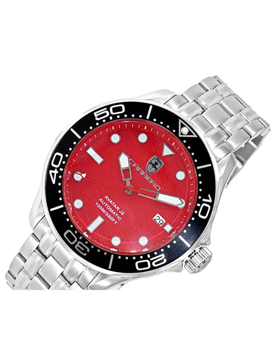 Мужские часы Torino Carrero Avatar Automatic с красным циферблатом JC1S6161RD_BK — изображение 4 из 4, оттенок черный