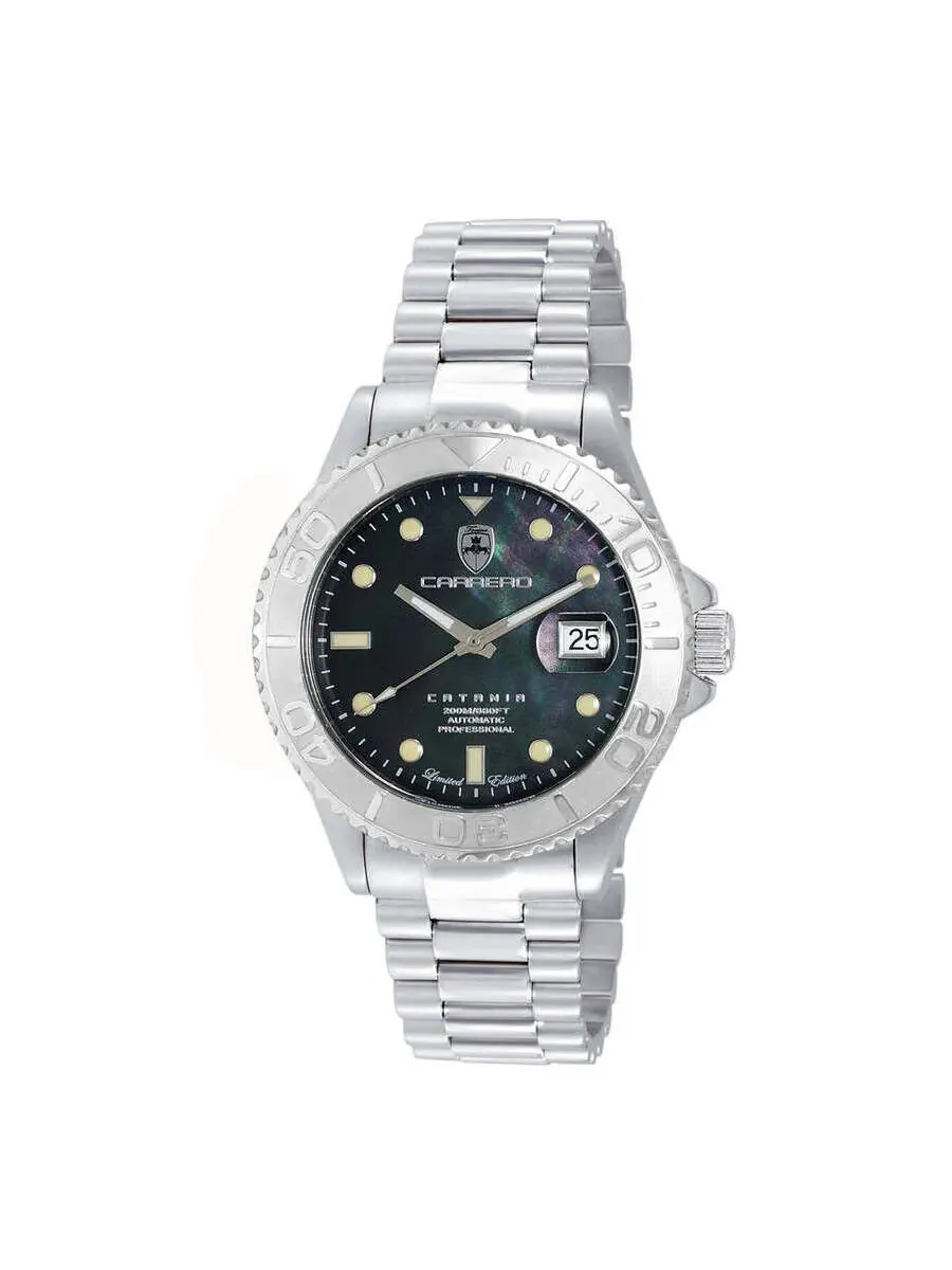Мужские часы Torino Carrero Catania Automatic с черным циферблатом C1S266BKJ — изображение 1 из 4, оттенок серебряный