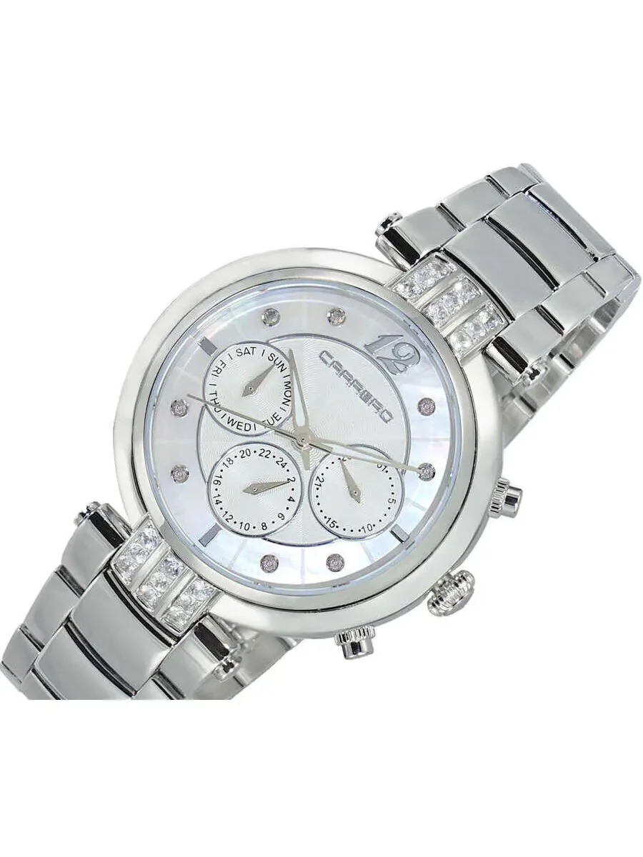 Женские часы Torino Carrero Adelina GMT Quartz с белым циферблатом CL1S03WTJ — изображение 4 из 4, оттенок серебряный