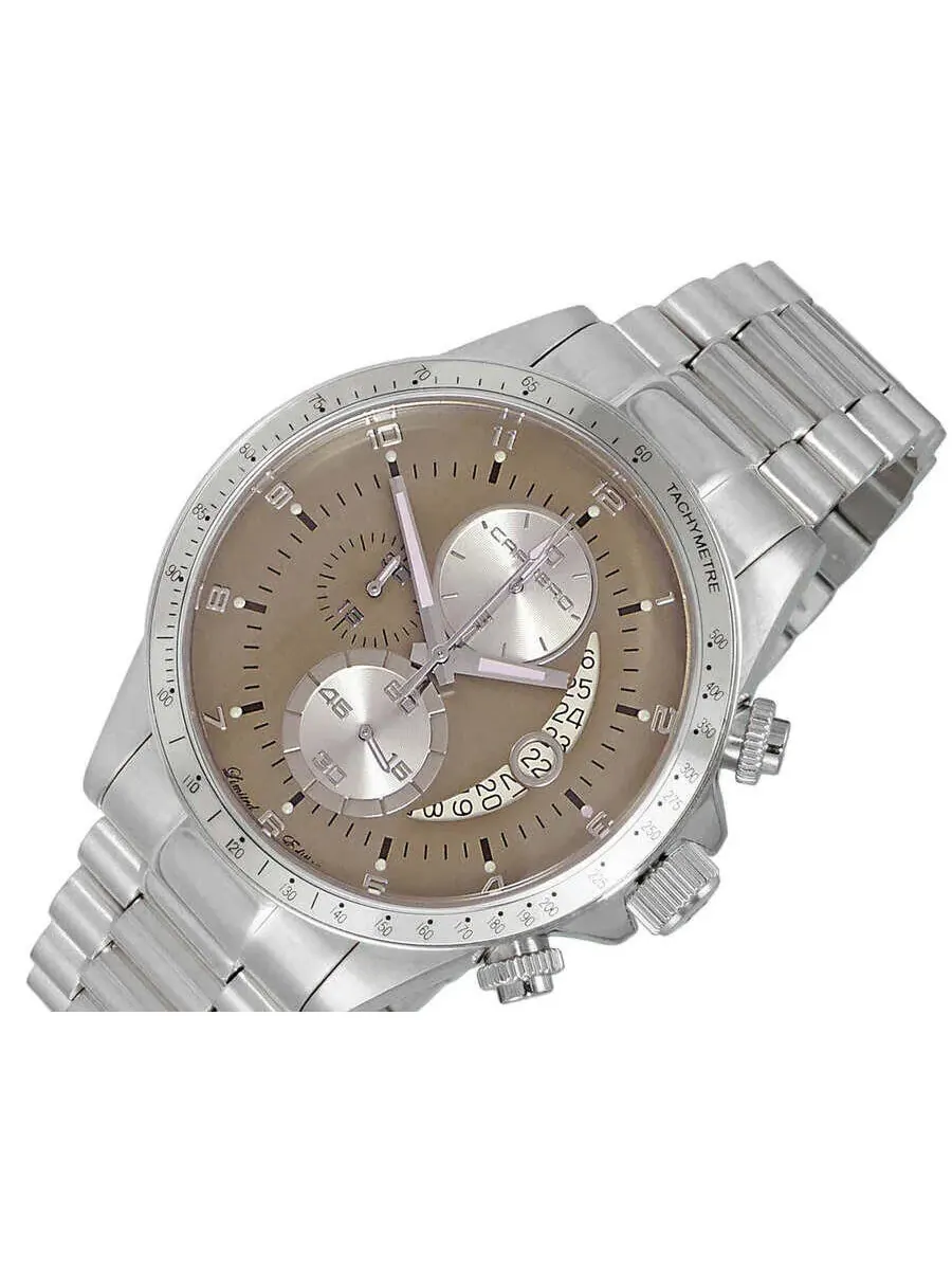 Мужские кварцевые часы Torino Carrero Winner Circle Chronograph с коричневым циферблатом, модель JCISS101LBN