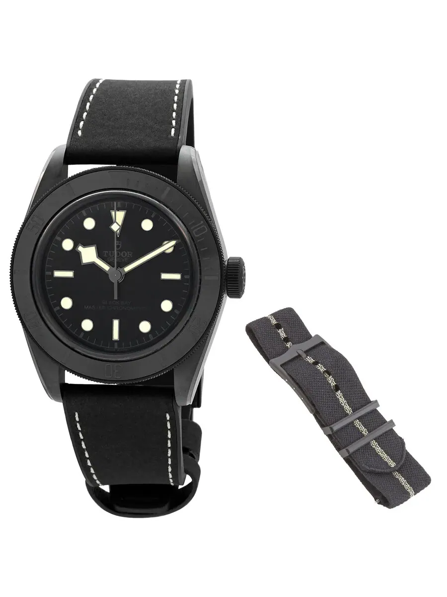 Мужские часы Tudor Black Bay Ceramic Automatic с черным циферблатом M79210CNU-0001 — изображение 1 из 6, оттенок черный