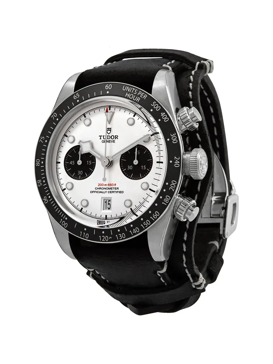 Мужские часы Tudor Black Bay Chrono с хронографом и белым циферблатом M79360N-0006 — изображение 1 из 5, оттенок белый