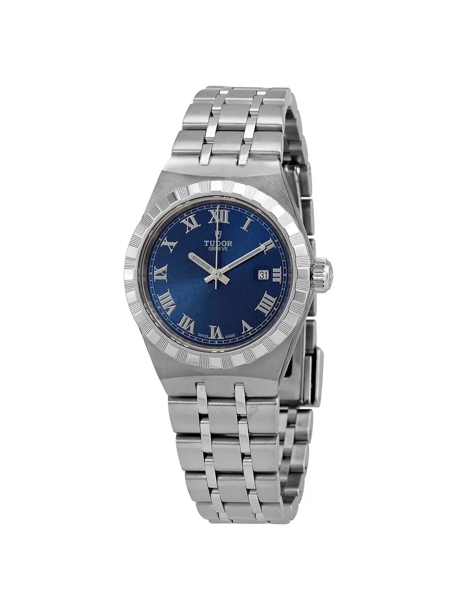 Автоматические часы Tudor Royal с синим циферблатом M28300-0006 — изображение 1 из 4, оттенок серебряный