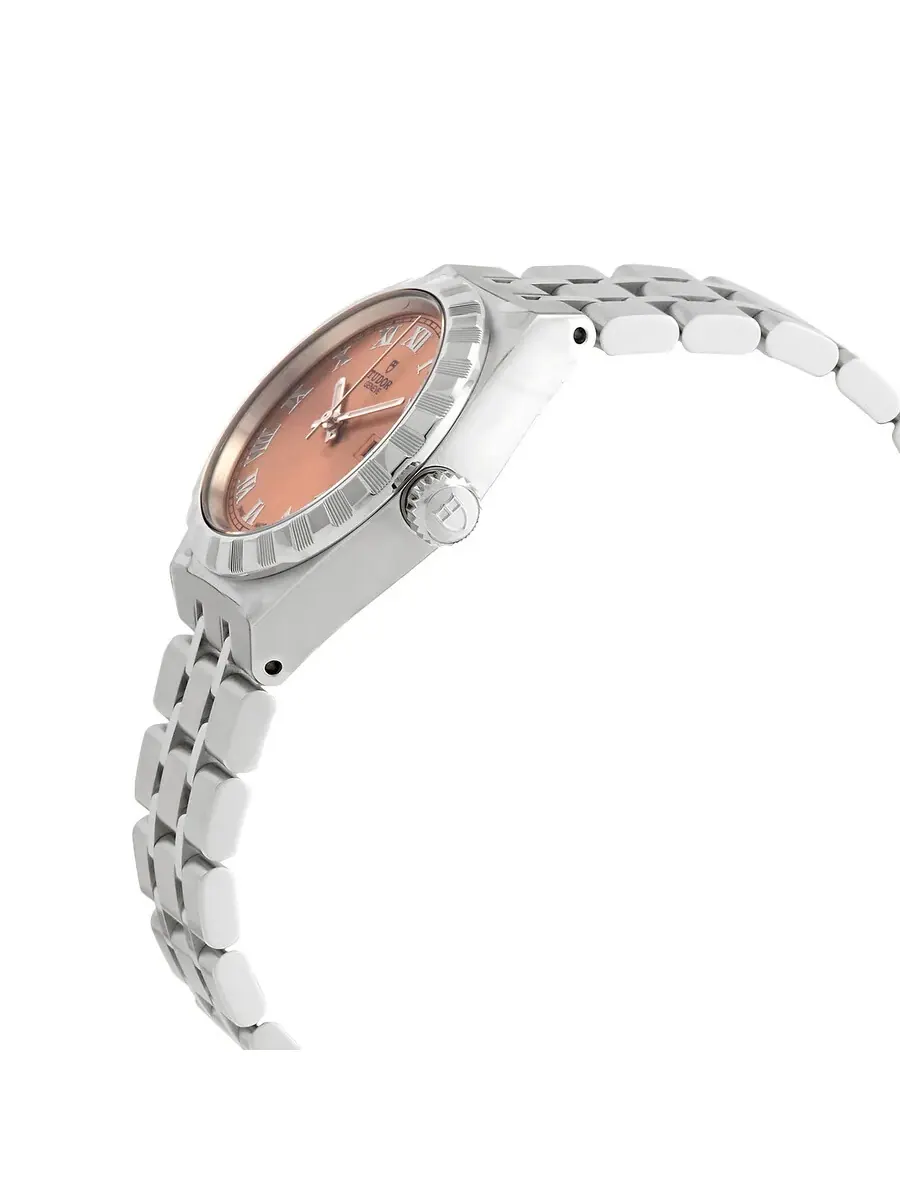 Женские механические часы Tudor Royal с семговым циферблатом M28300-0008 — изображение 2 из 4, оттенок серебряный