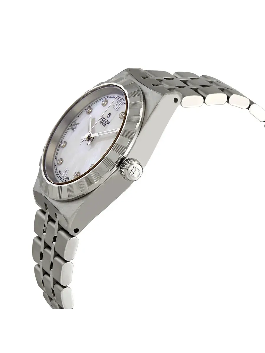 Женские часы Tudor Royal Chronograph с автоматическим механизмом и бриллиантами M28400-0005 — изображение 2 из 4