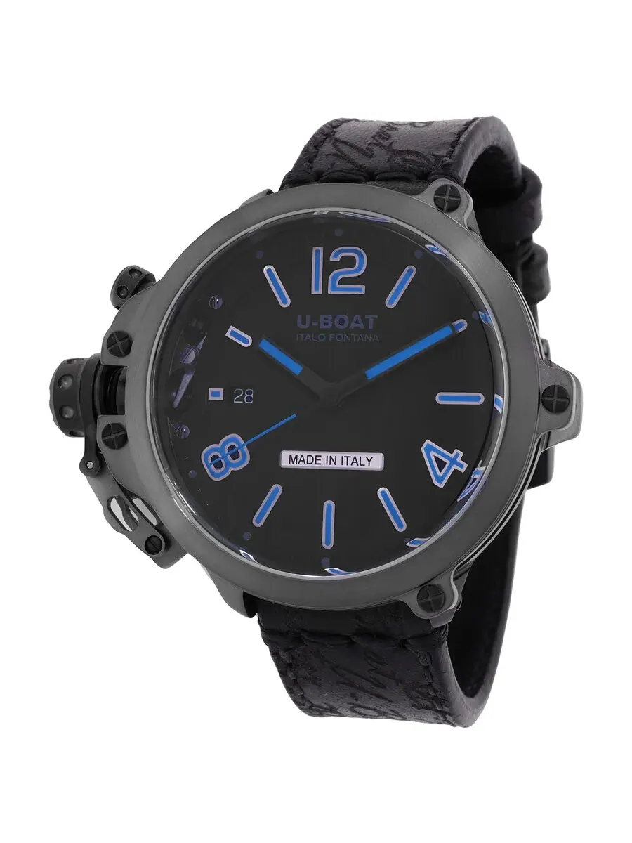 Мужские часы U-Boat Capsule Automatic с черным циферблатом 8808 — черный