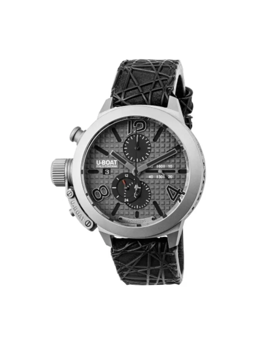 Мужские часы U-Boat Classico Chronograph Automatic с серым циферблатом 3002 — серый