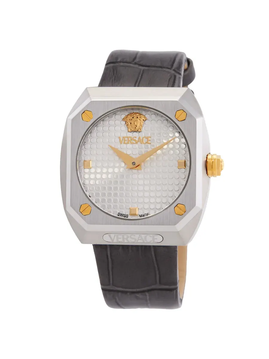 Женские часы Versace Antares Quartz с серебристым циферблатом VE9E00124 — серебристый
