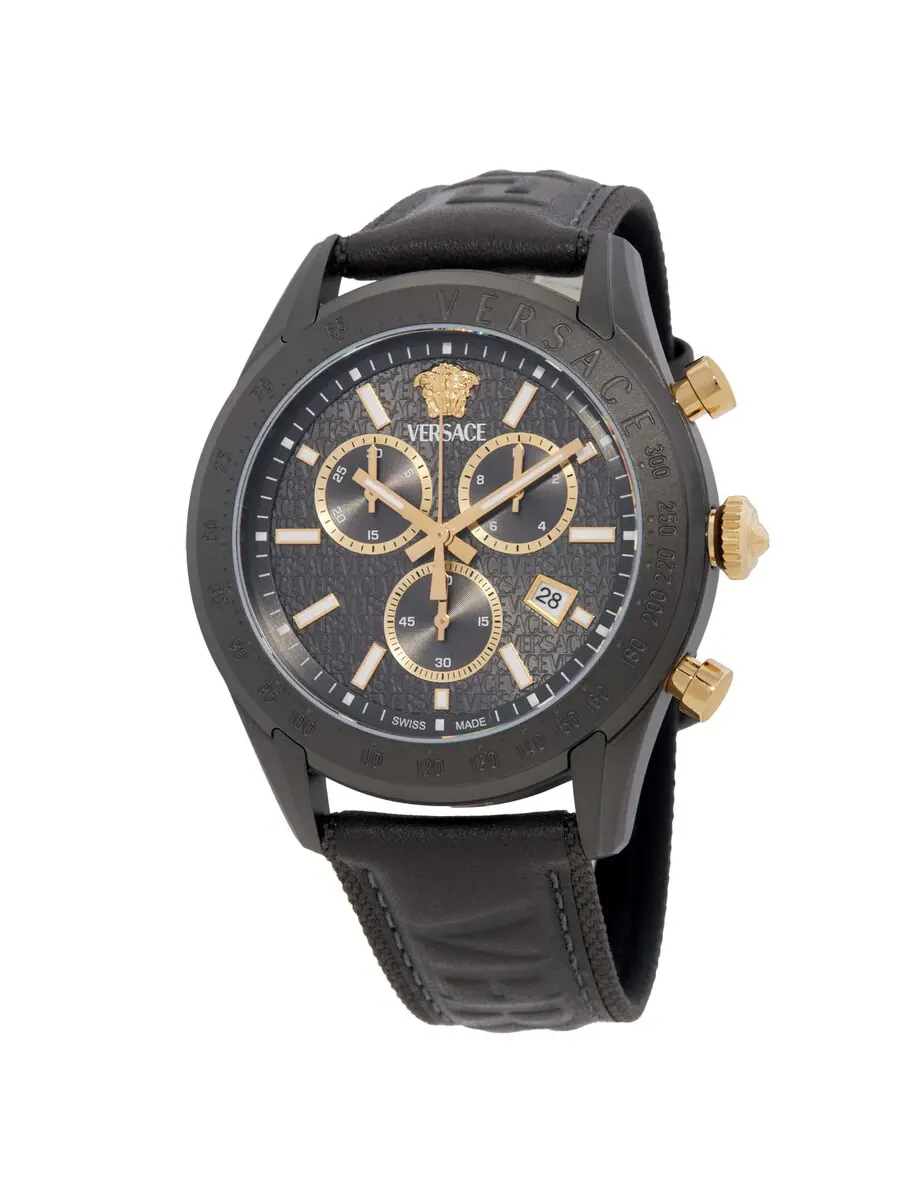Мужские часы Versace Chrono Master с кварцевым механизмом, серый циферблат VE8R00124 — серый