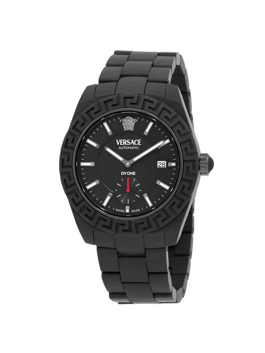 Мужские часы Versace DV One Automatic с черным циферблатом VE7K00123 — изображение 1 из 3, оттенок черный