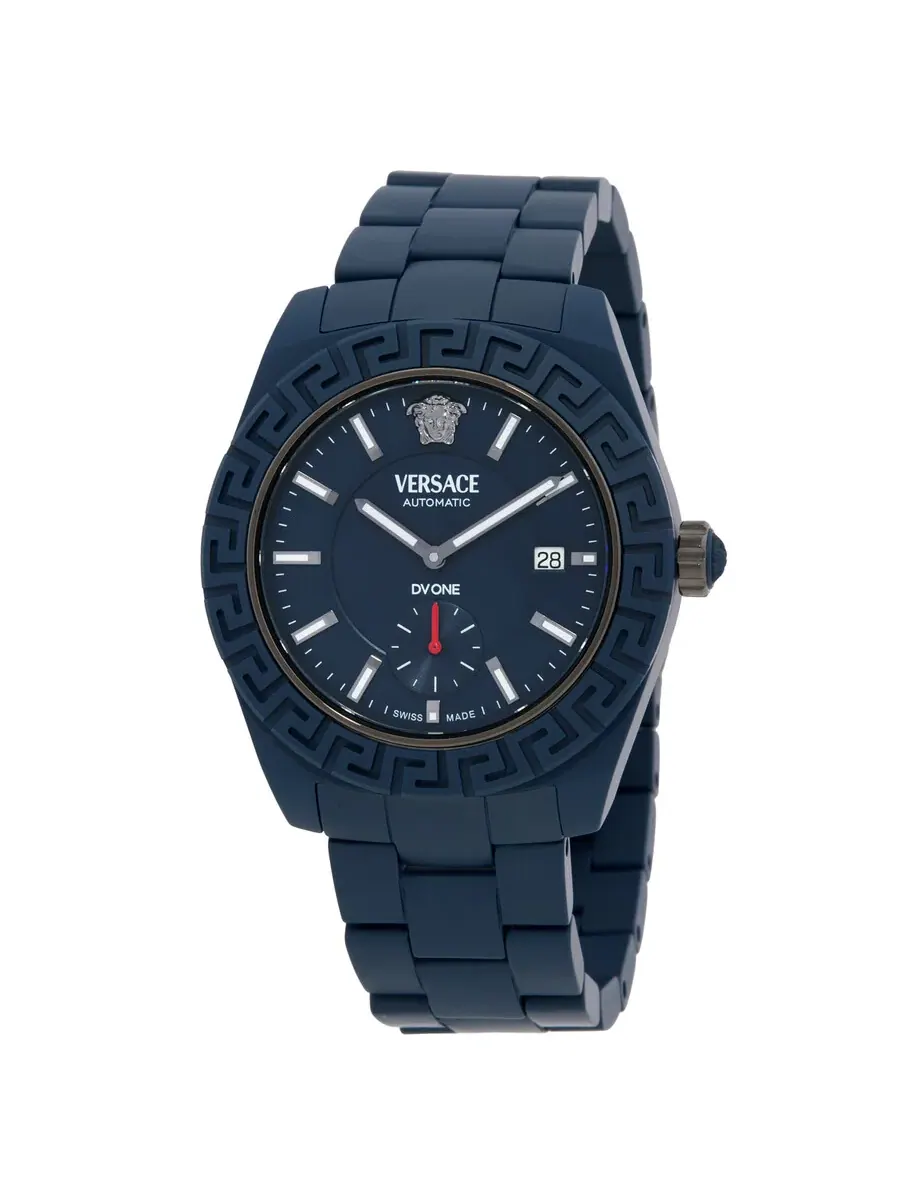 Мужские часы Versace DV One Automatic с синим циферблатом VE7K00223 — изображение 1 из 3, оттенок синий