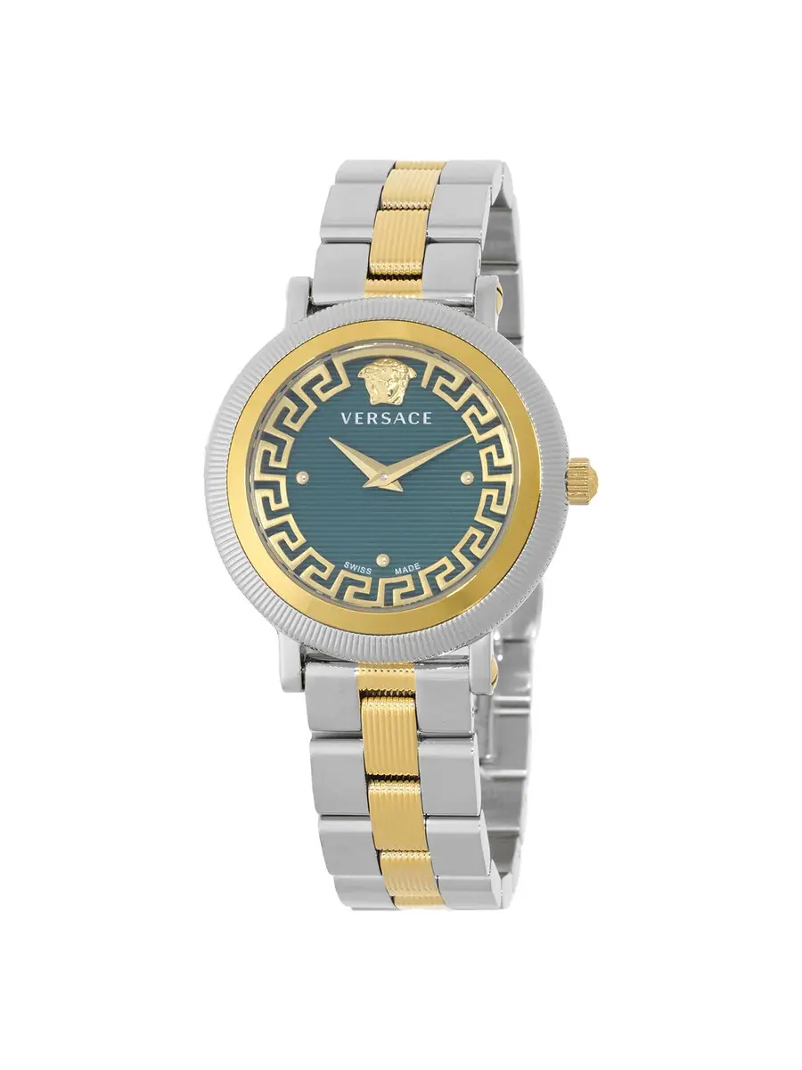 Женские часы Versace Greca Flourish с кварцевым механизмом и зеленым циферблатом VE7F00523 — изображение 1 из 3
