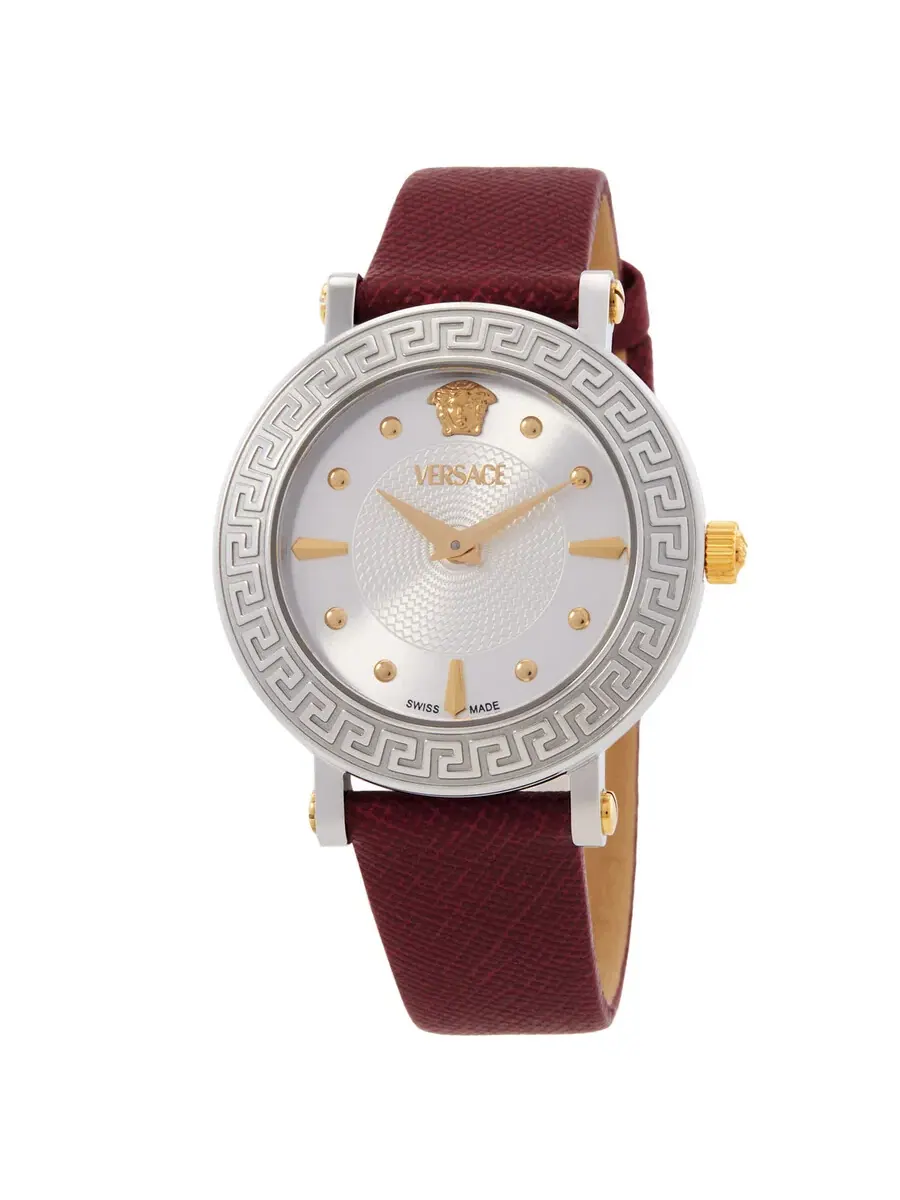 Женские часы Versace Greca Sphere с кварцевым механизмом, серебристым циферблатом VE9C00124 — изображение 1 из 3