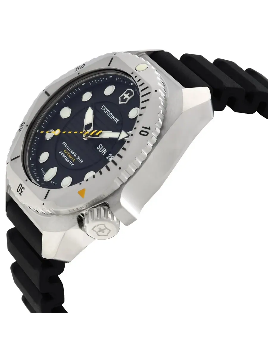 Мужские часы Victorinox Dive Pro Automatic с черным циферблатом, модель 241994 — изображение 2 из 3, оттенок серебряный