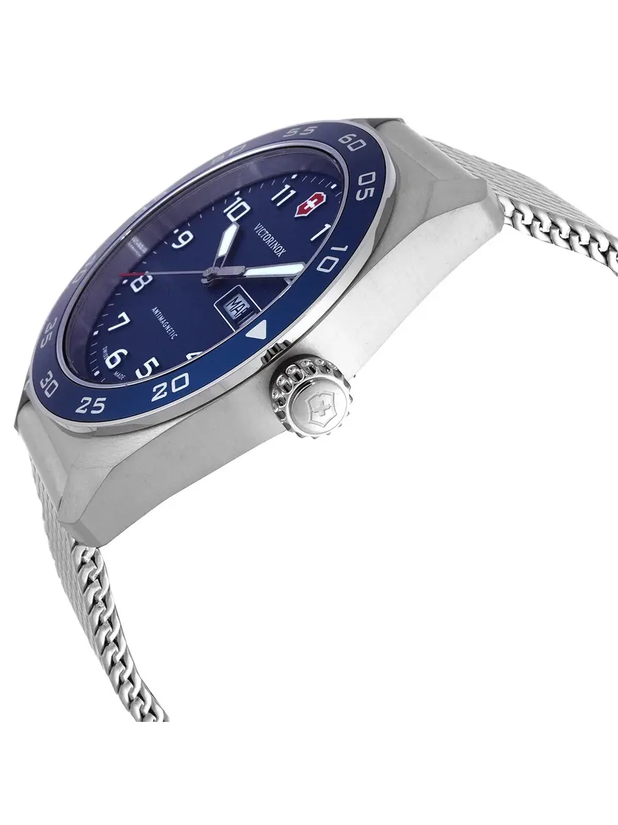Мужские часы Victorinox Swiss Army с кварцевым механизмом и синим циферблатом 242042 — изображение 2 из 3, оттенок синий