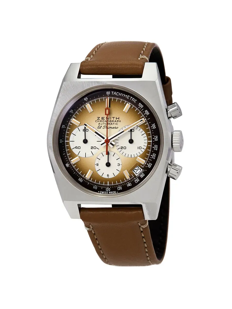 Мужские автоматические часы-хронограф Zenith Chronomaster Revival A385 03.A384.400/385.C855 — серебристый