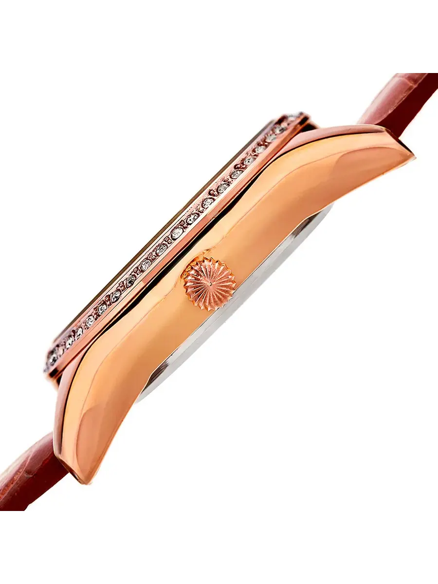 Женские часы Akribos XXIV Lumin Quartz с серебристым циферблатом P50141 — изображение 4 из 4, оттенок розовый золотистый