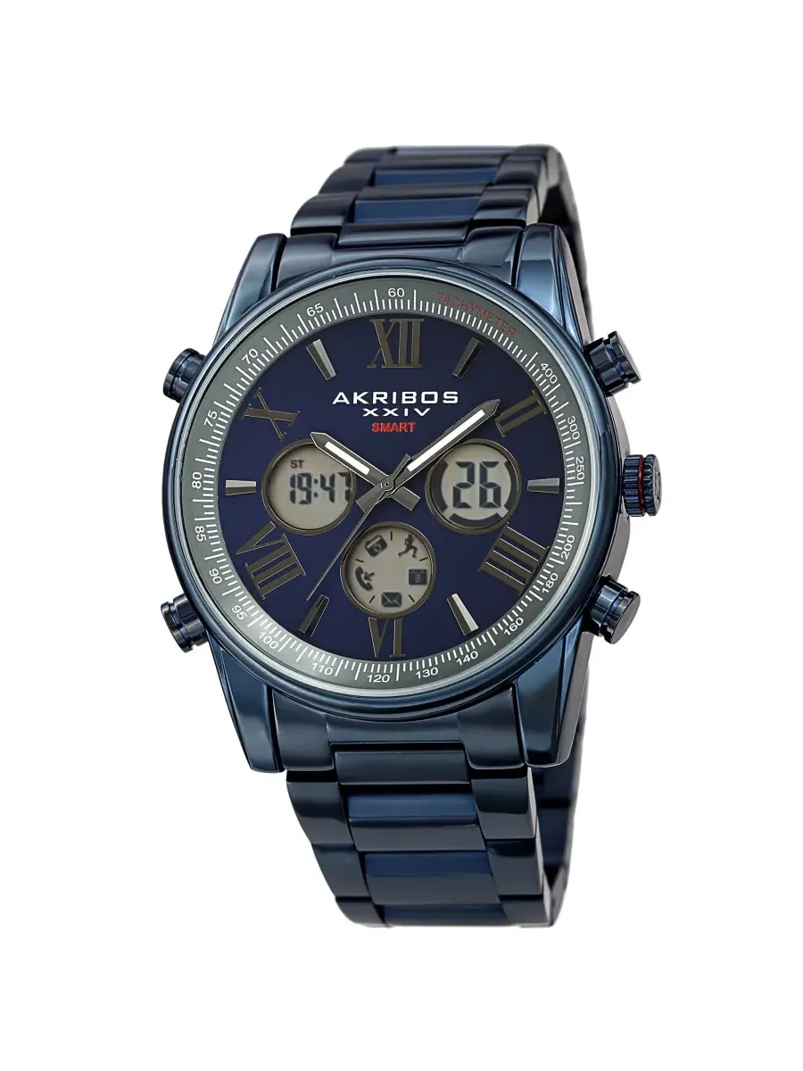 Мужские умные часы Akribos XXIV Quartz с синим циферблатом AK1095BU — изображение 1 из 4, оттенок синий