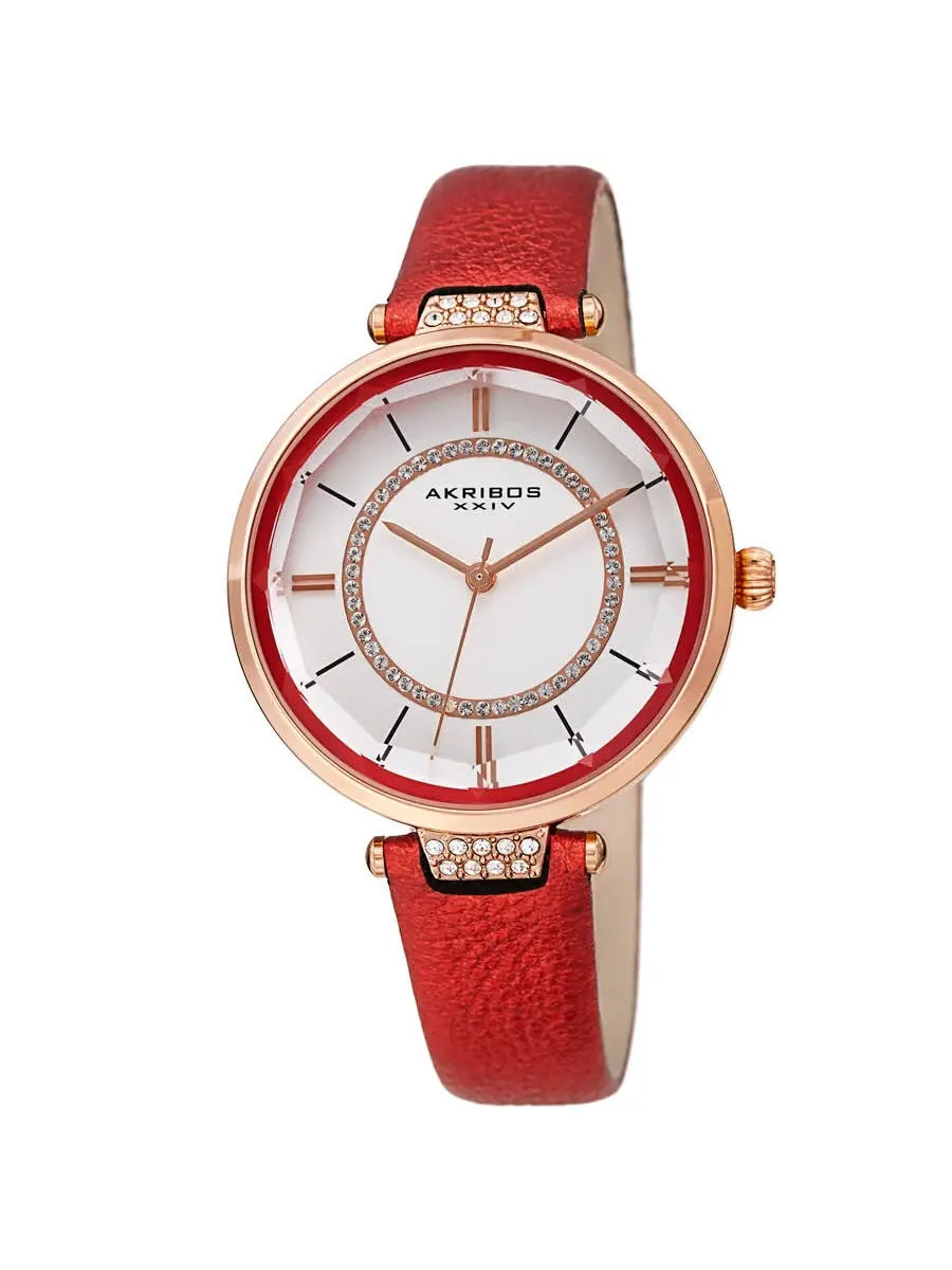 Женские часы Akribos XXIV AK1116RD с кварцевым механизмом