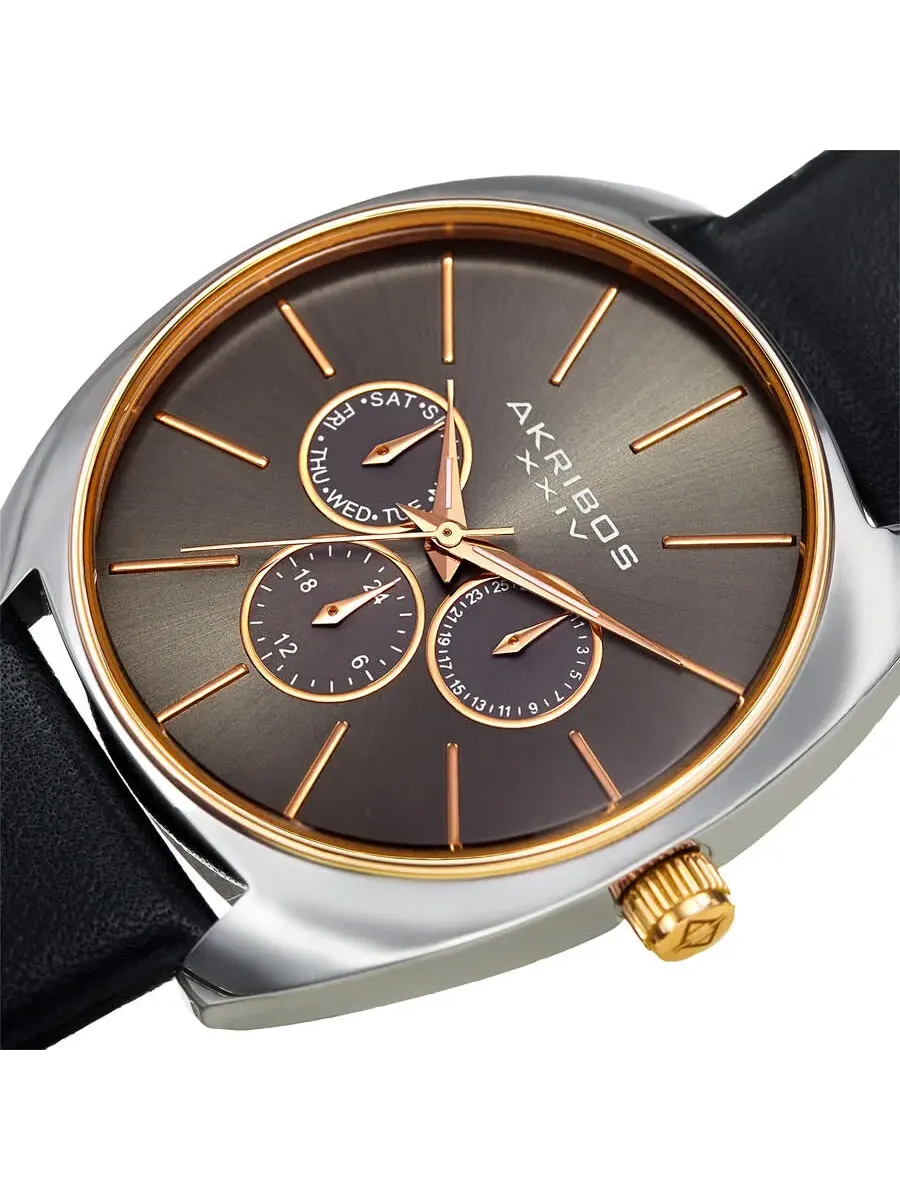Женские часы Akribos XXIV Casual Chronograph Quartz с серым циферблатом, мужские часы P50186 — изображение 2 из 4