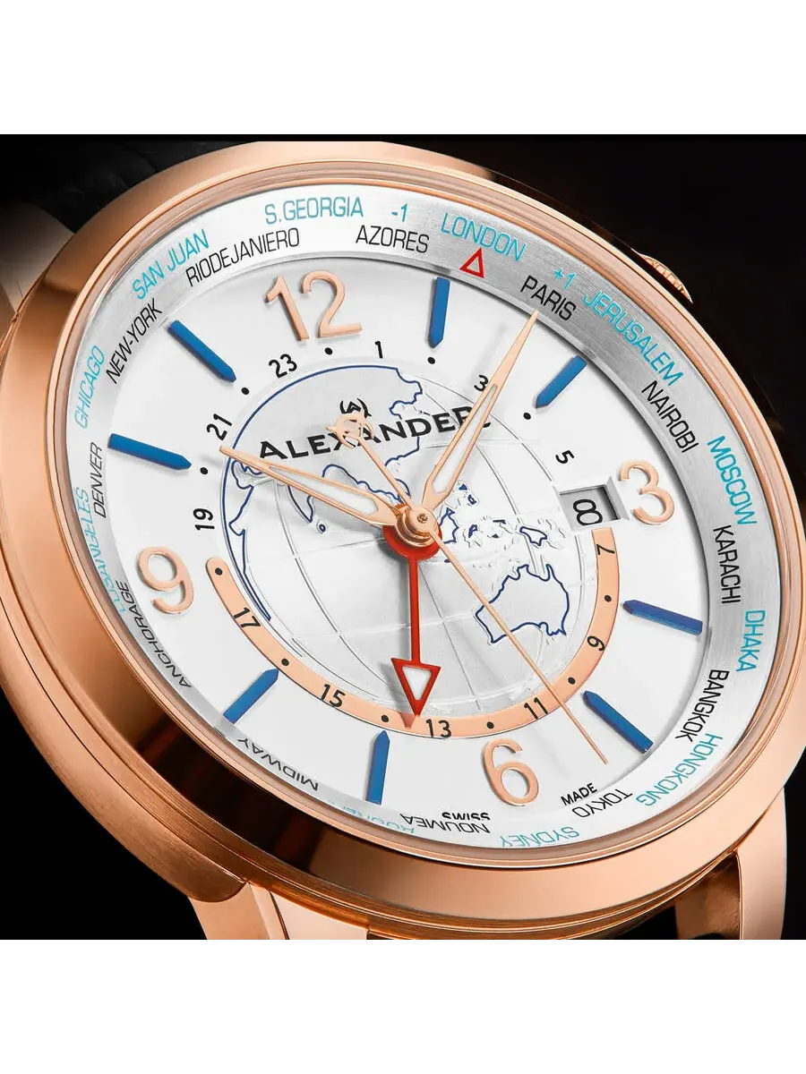 Мужские часы Alexander Alexander 2 с кварцевым серебряным циферблатом A171B-02 — изображение 3 из 5