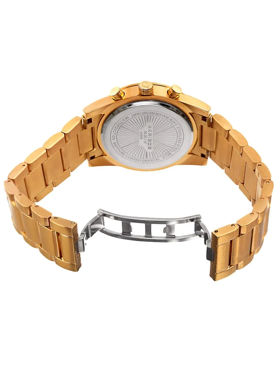 Женские часы Akribos XXIV Ador Quartz с розовым циферблатом P50148 — изображение 4 из 4, оттенок желтый золотистый