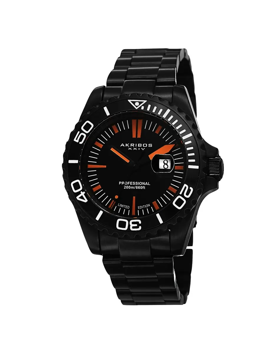 Мужские часы Akribos XXIV AK735BK из черной нержавеющей стали