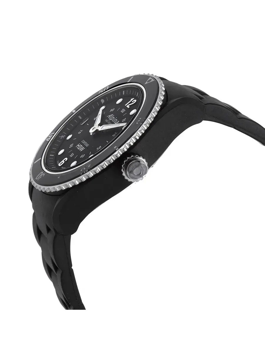 Женские часы Alpina Horological Smartwatch с будильником, черный циферблат, модель AL-281BS3V6 — изображение 2 из 3