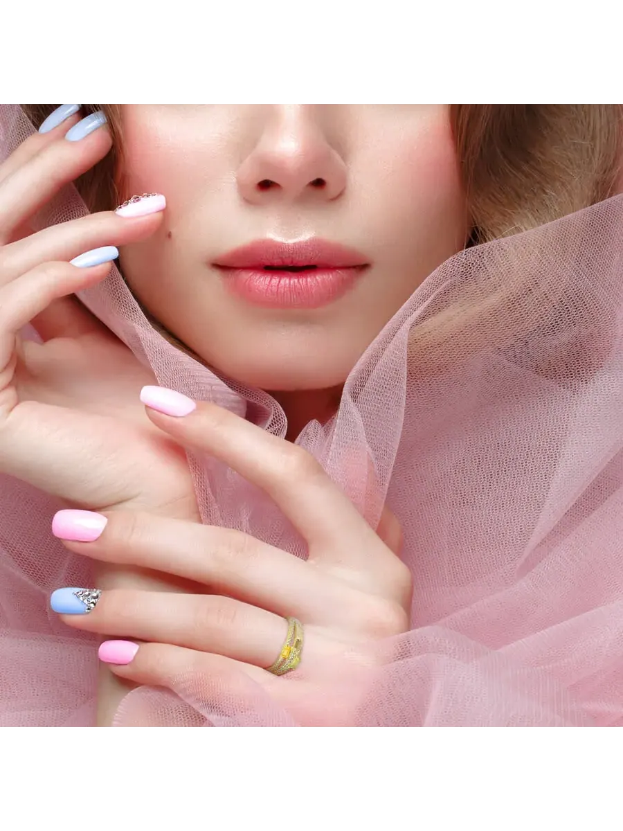 Кольцо Amour 5/8 CT TGW с цитрином, перидотом, аметистом и белым топазом, в оправе из стерлингового — изображение 6 из 6