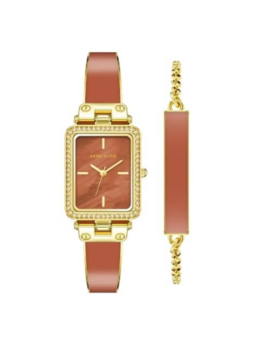 Женские часы и браслет Anne Klein Quartz AK-3898RUST — изображение 1 из 1, оттенок золотистый