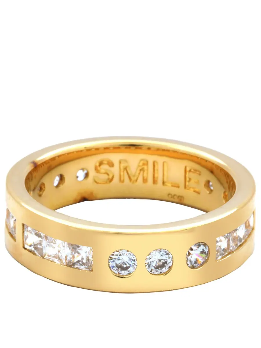 Женское кольцо Apm Monaco Smile с азбукой Морзе — изображение 3 из 4, оттенок золотистый