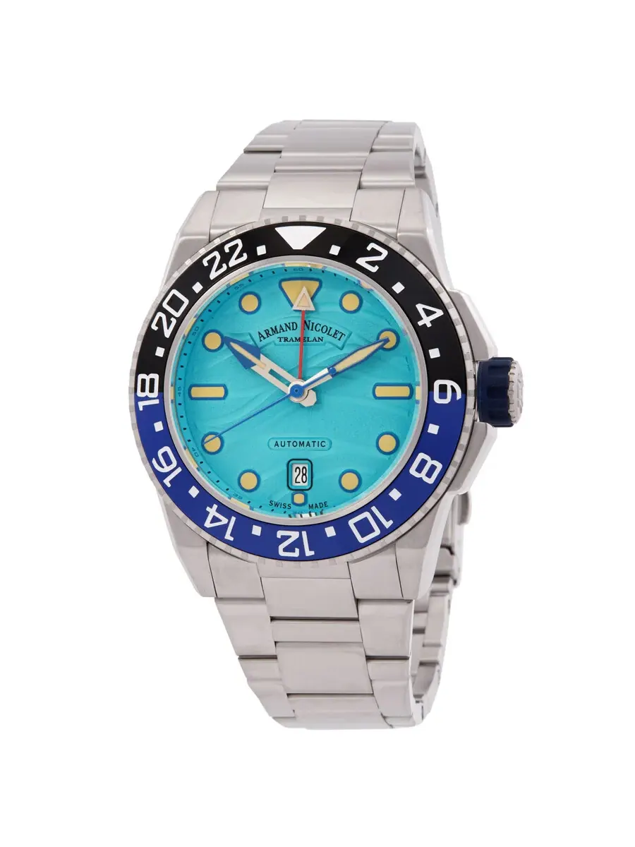 Мужские часы Armand Nicolet JSH Automatic A486RGU-TF-MA4482A — изображение 1 из 3, оттенок черный синий