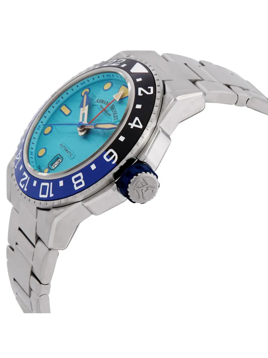 Мужские часы Armand Nicolet JSH Automatic A486RGU-TF-MA4482A — изображение 2 из 3, оттенок черный синий